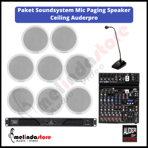 Paket Soundsystem Mic Paging Speaker Ceiling Auderpro - 8 Speaker